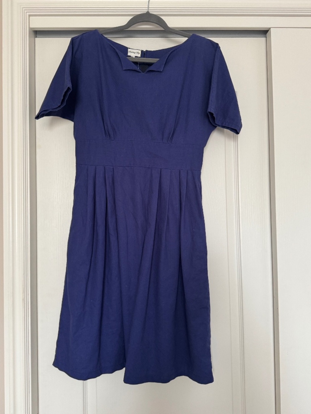 Smoking Lily navy blue cotton dress with pockets